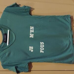 Reformation Je M'en Fous Green T-shirt